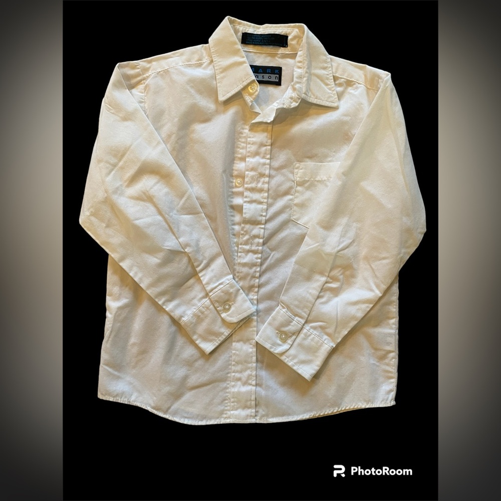 Boys White Button Down Dress Shirt